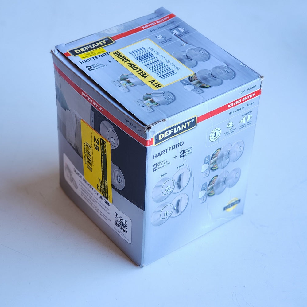 Hartford Satin Nickel Single Cylinder Keyed Entry Project Pack (32BGX2D1BD) Hartford Satin Nickel Single Cylinder Keyed Entry Project Pack (32BGX2D1BD)